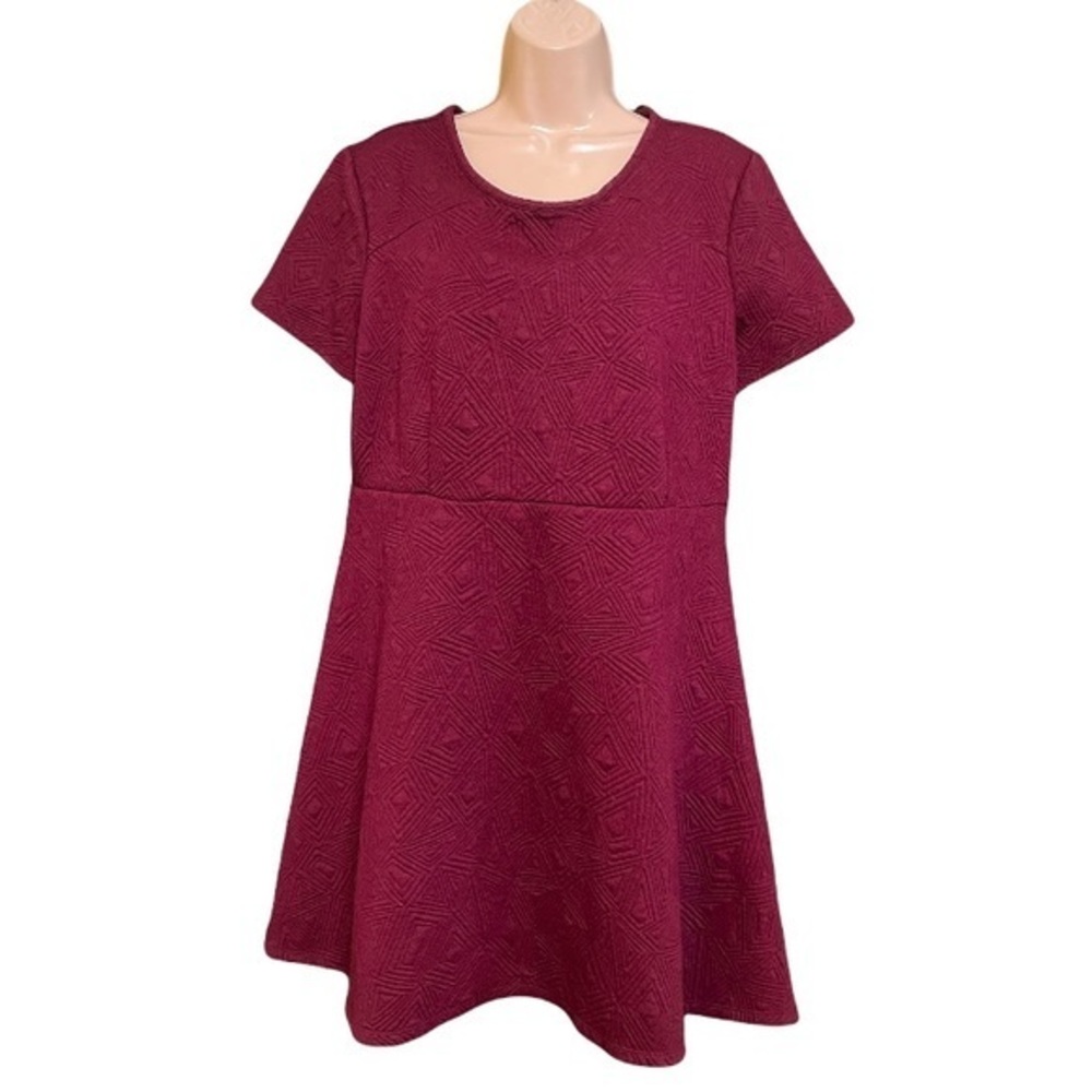 Dark Red Skater Dress XL